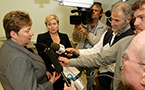 Health Minister Maureen MacDonald talks with the media about the new Patient Access Registry Nova Scotia.