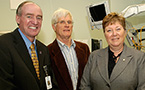 From right: Maureen MacDonald, Dr. David Archibald, head of surgery for Pictou County Health Authority and Pat Lee, CEO of the Pictou County Health Authority, in an operating room at the Aberdeen Hospital in New Glasgow.