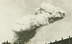 Smoke cloud from the Halifax Explosion, probably taken off McNabs Island 6 December 1917.